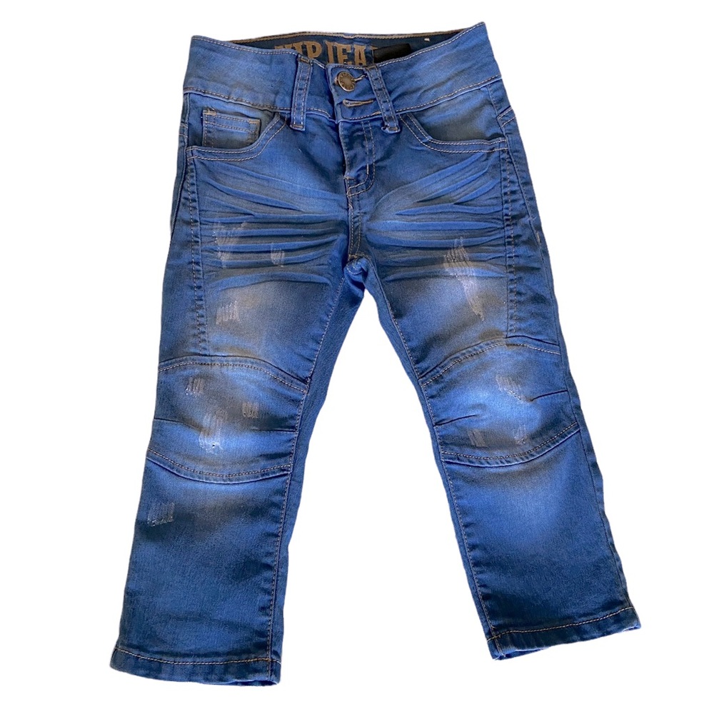 VIP Little Girls Distressed Jeans Moto Biker Style Size 5 Stretch School Casual